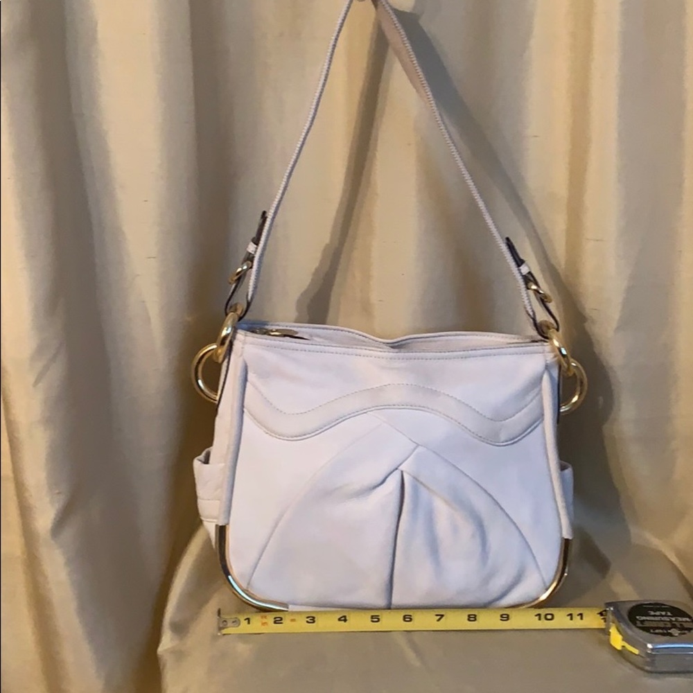 B makowsky off white leather bag